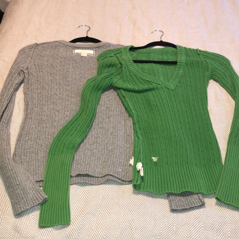 Set of American Eagle sweaters.